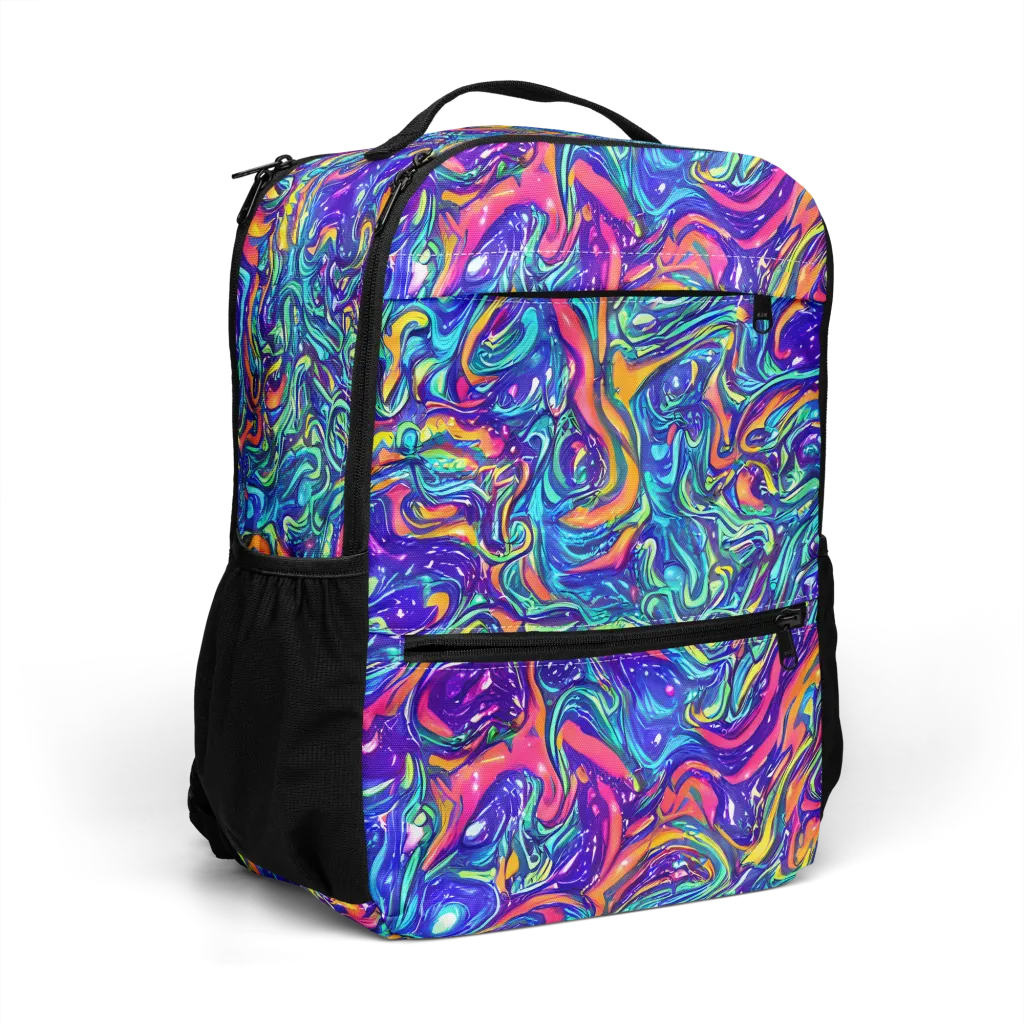 Plasma Paisley on Utility Backpack — Right Front