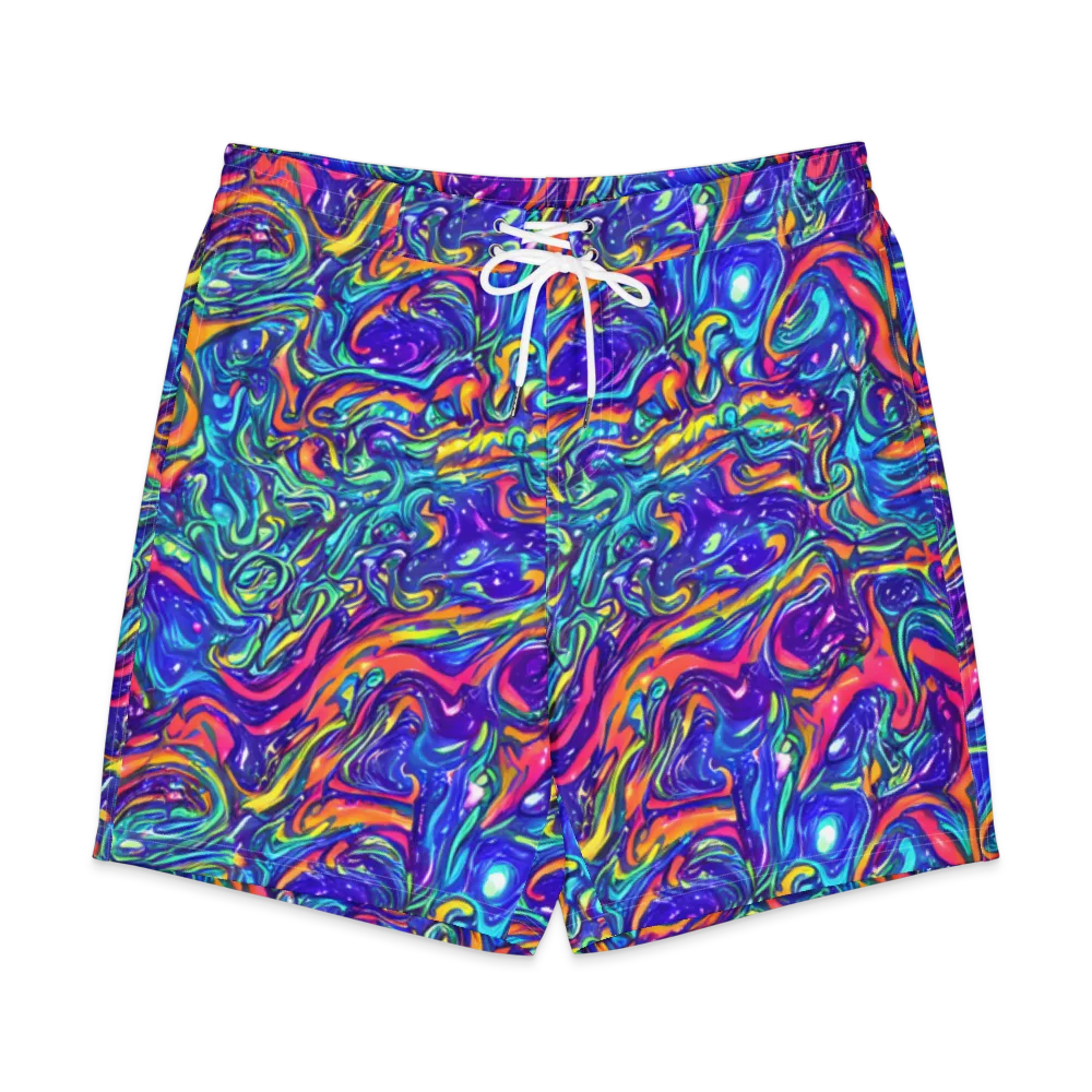 Plasma Paisley on Men's Board Shorts — Front