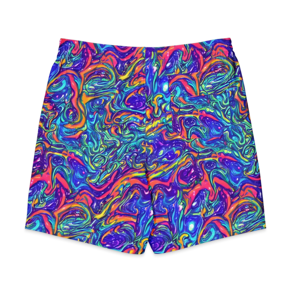Plasma Paisley on Men's Board Shorts — Back