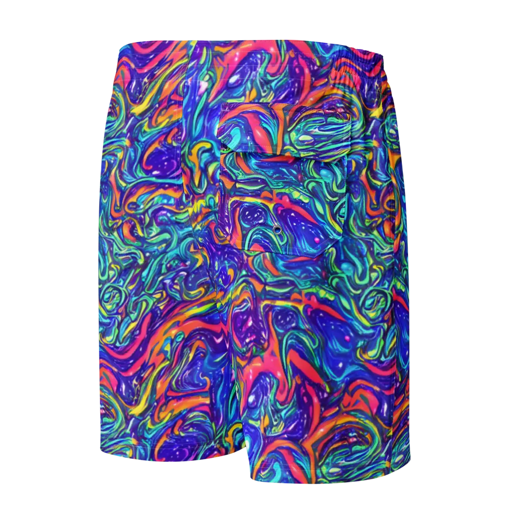 Plasma Paisley on Men's Board Shorts — Back