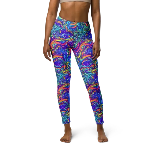 Plasma Paisley on a Yoga Leggings