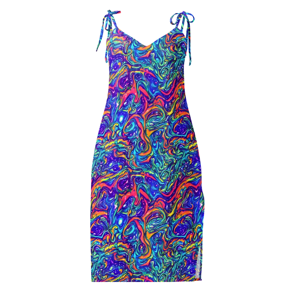 Plasma Paisley on Slip Dress — Front