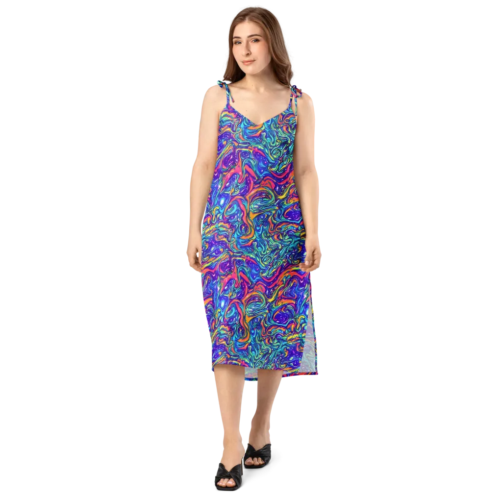 Plasma Paisley on Slip Dress — Front