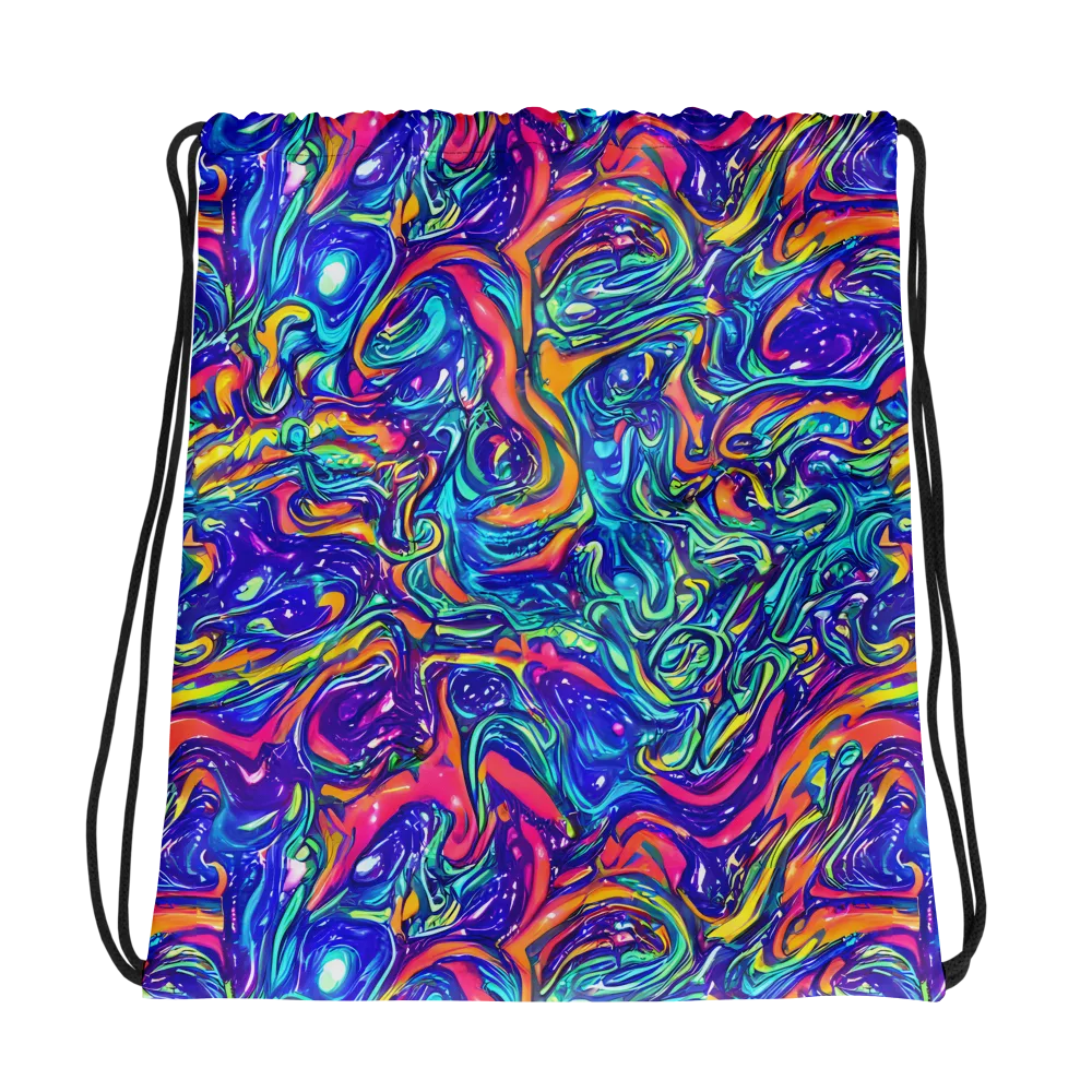 Plasma Paisley on Drawstring Bag — Photo