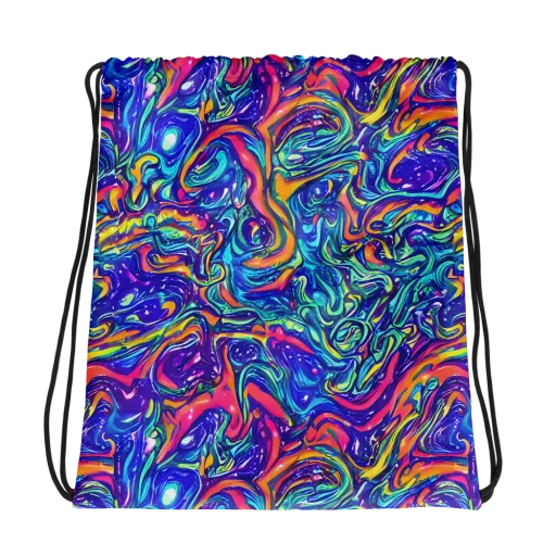 Plasma Paisley on a Drawstring Bag