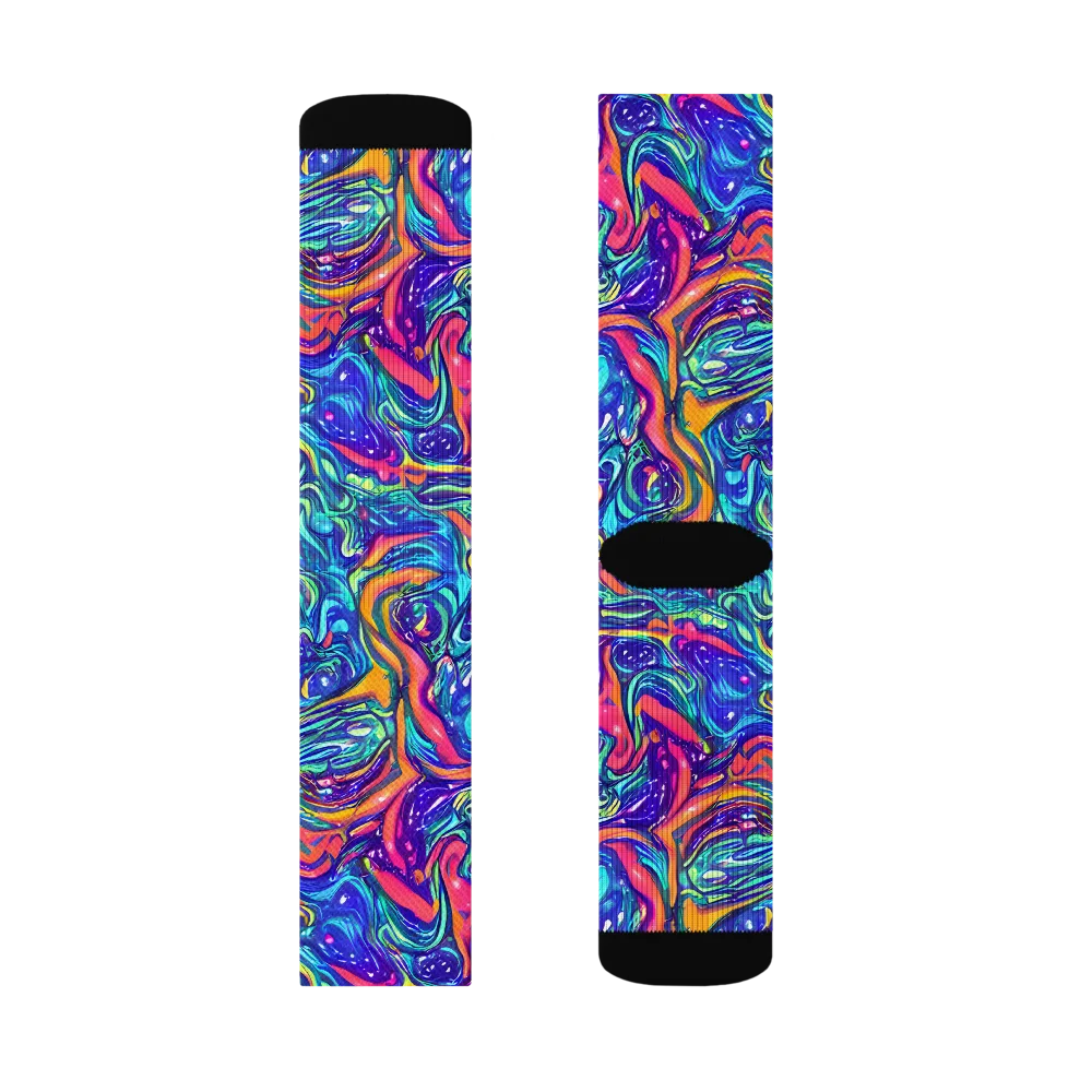 Plasma Paisley on Socks — Right Sock