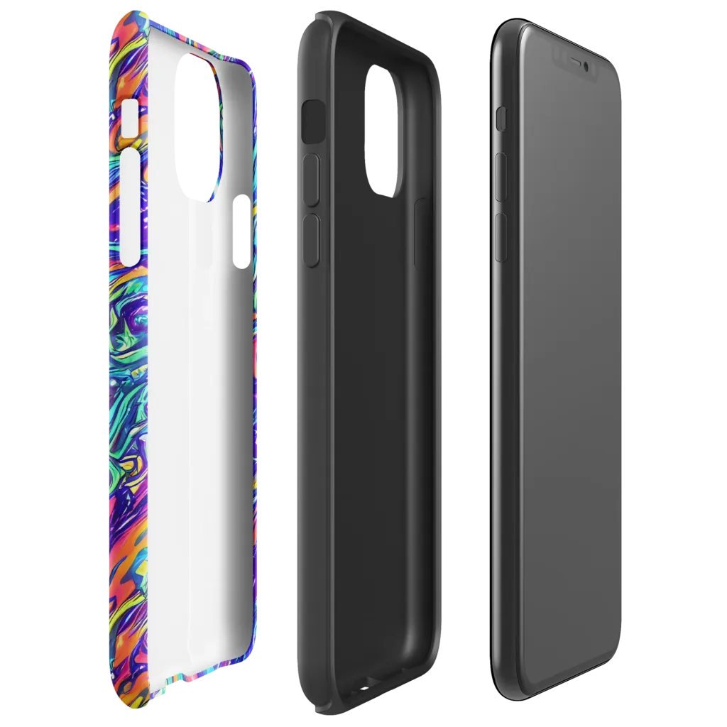 Plasma Paisley on Tough Case for iPhone® — Right