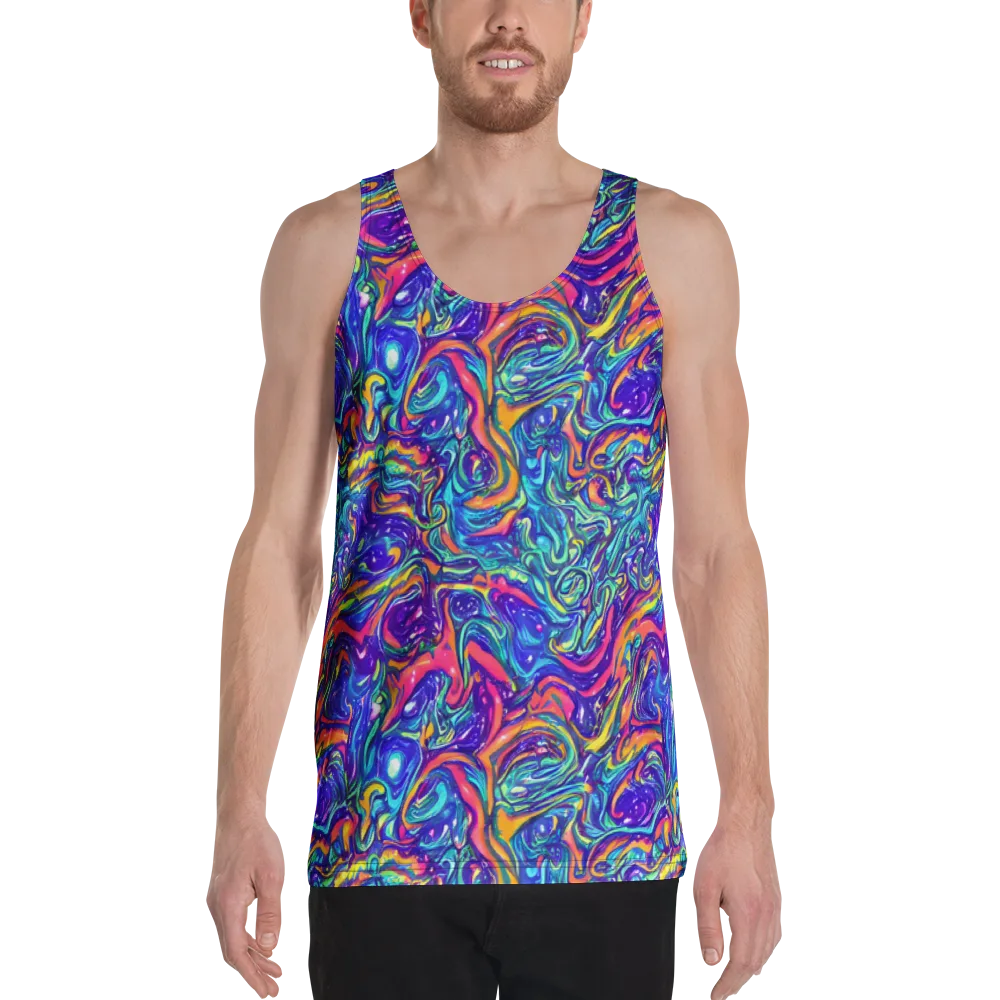 Plasma Paisley on Men's Tank Top — Front