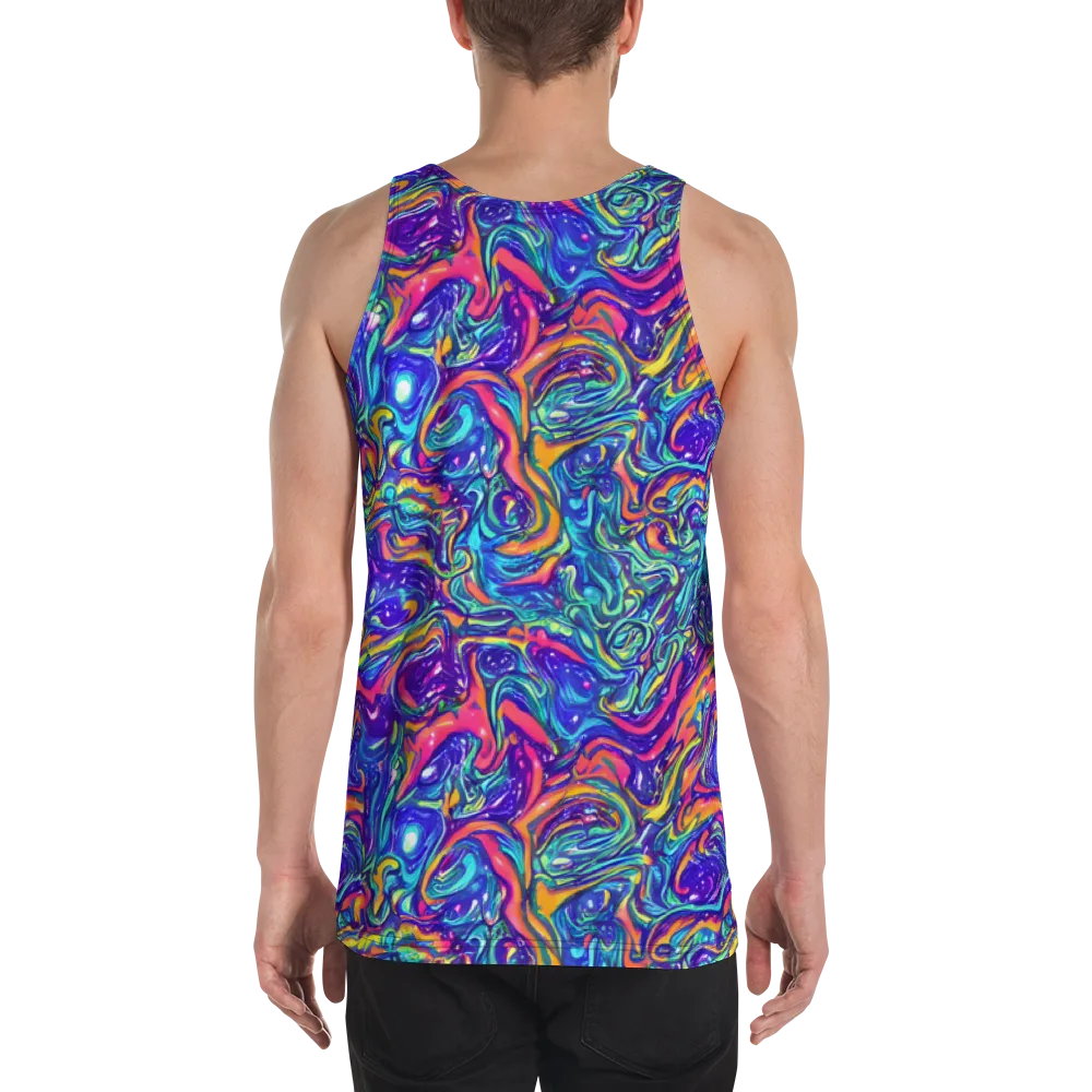 Plasma Paisley on Men's Tank Top — Back