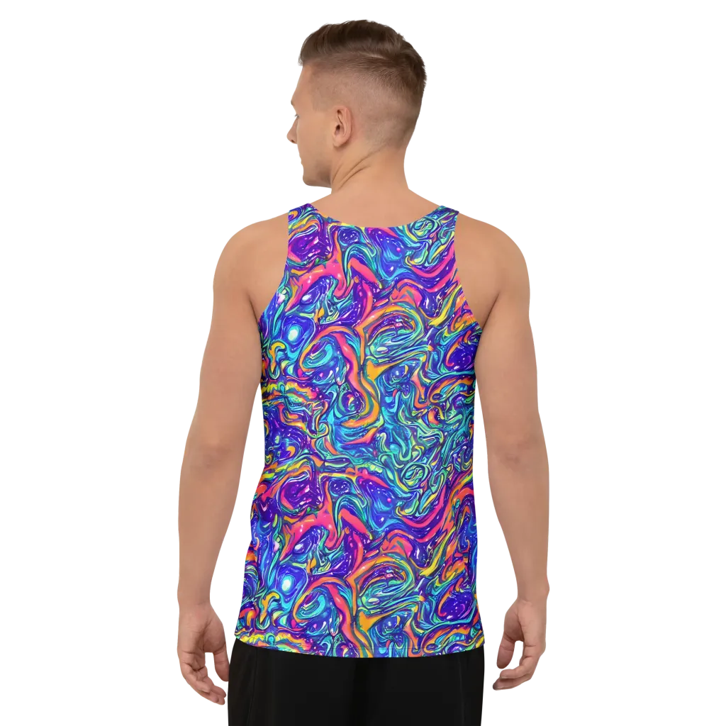 Plasma Paisley on Men's Tank Top — Back