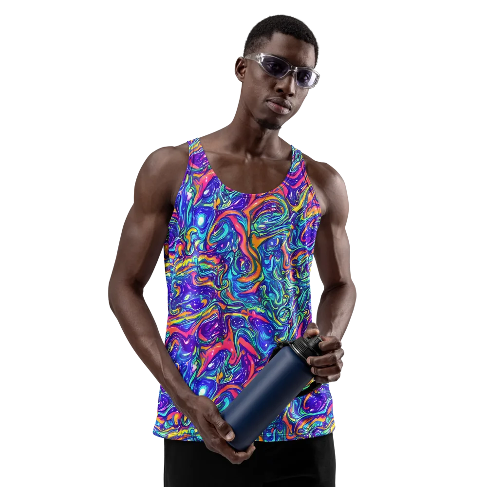 Plasma Paisley on Men's Tank Top — Front