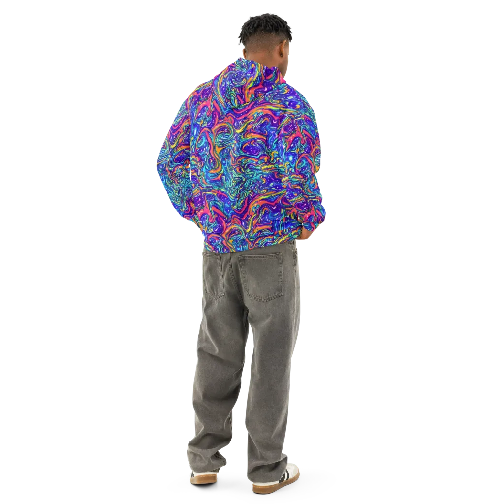 Plasma Paisley on Cotton Hoodie — Back