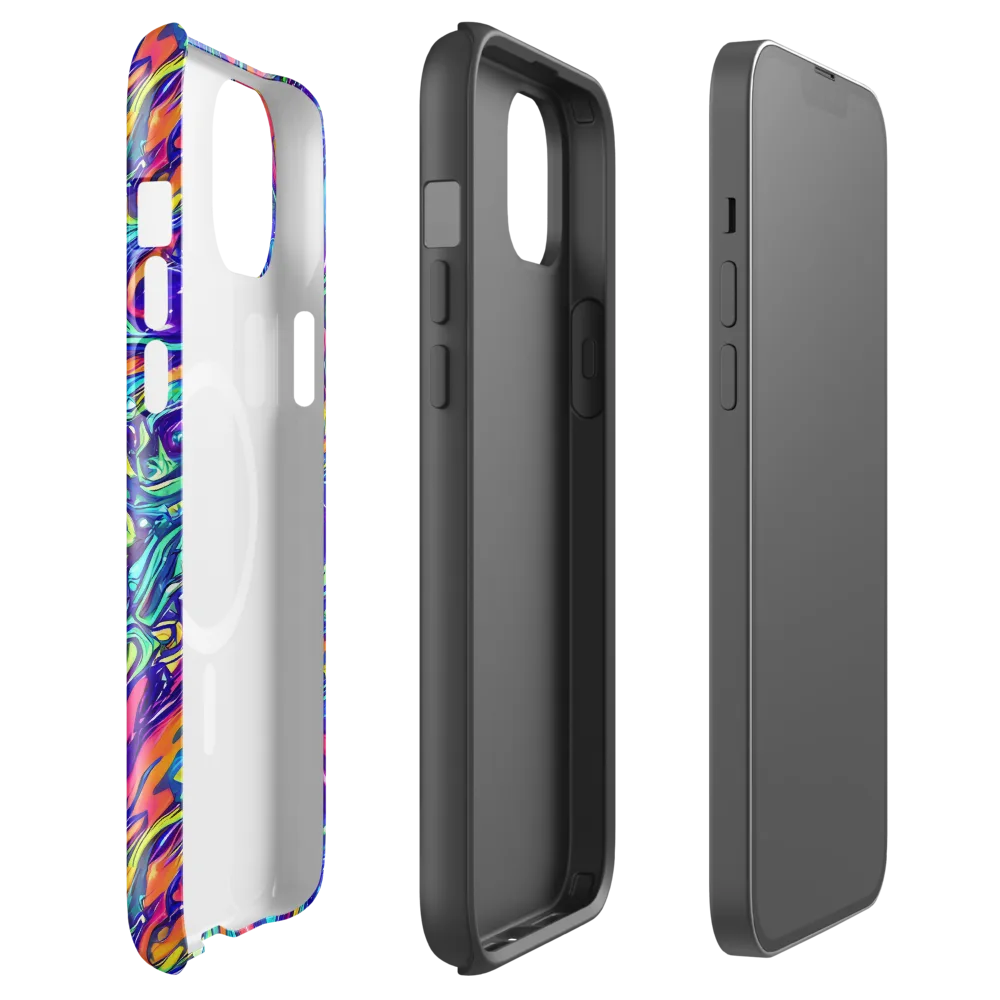 Plasma Paisley on MagSafe Tough Case for iPhone® — Front