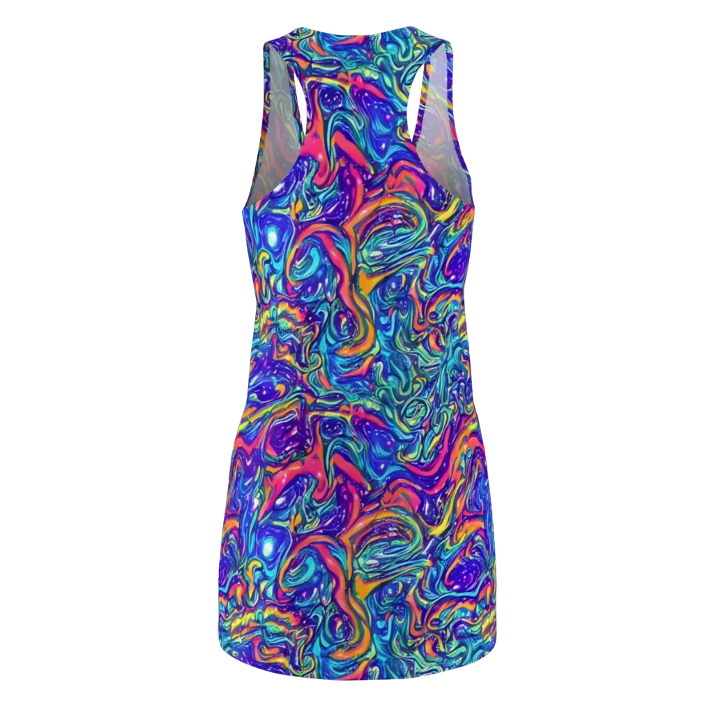 Plasma Paisley on Racerback Dress — Back