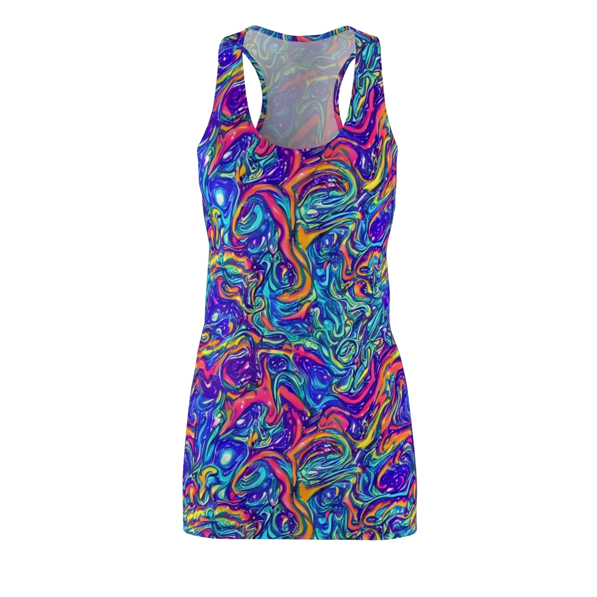 Plasma Paisley on Racerback Dress — Front