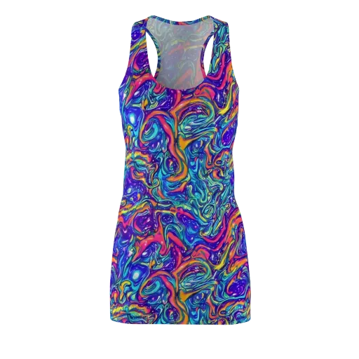 Plasma Paisley on a Racerback Dress