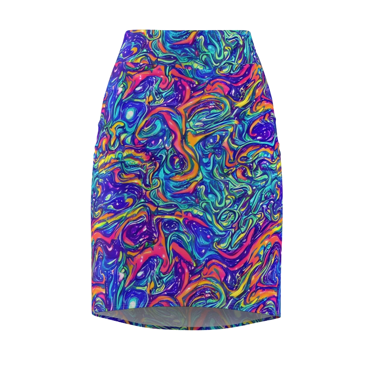 Plasma Paisley on Pencil Skirt — Front