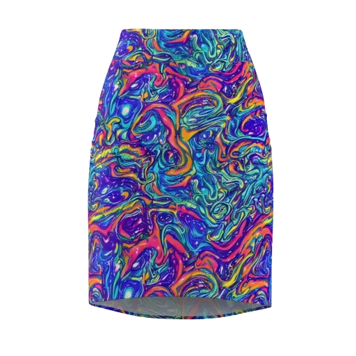 Plasma Paisley on a Pencil Skirt