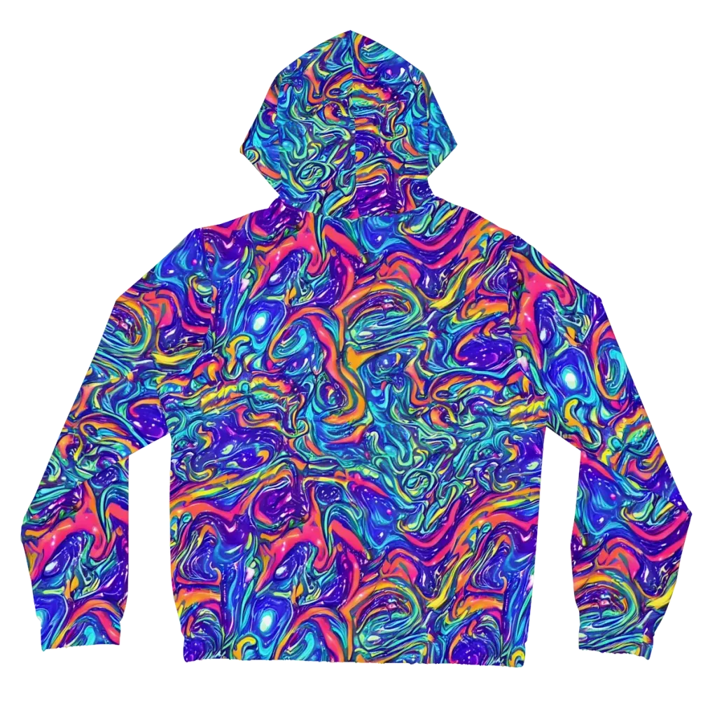 Plasma Paisley on Women's Full-Zip Hoodie — Back