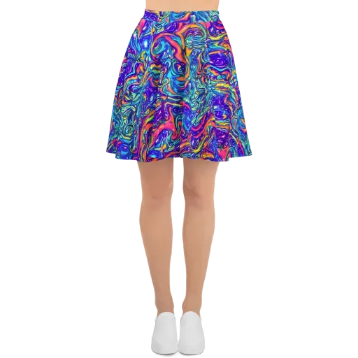 Plasma Paisley on a Skater Skirt