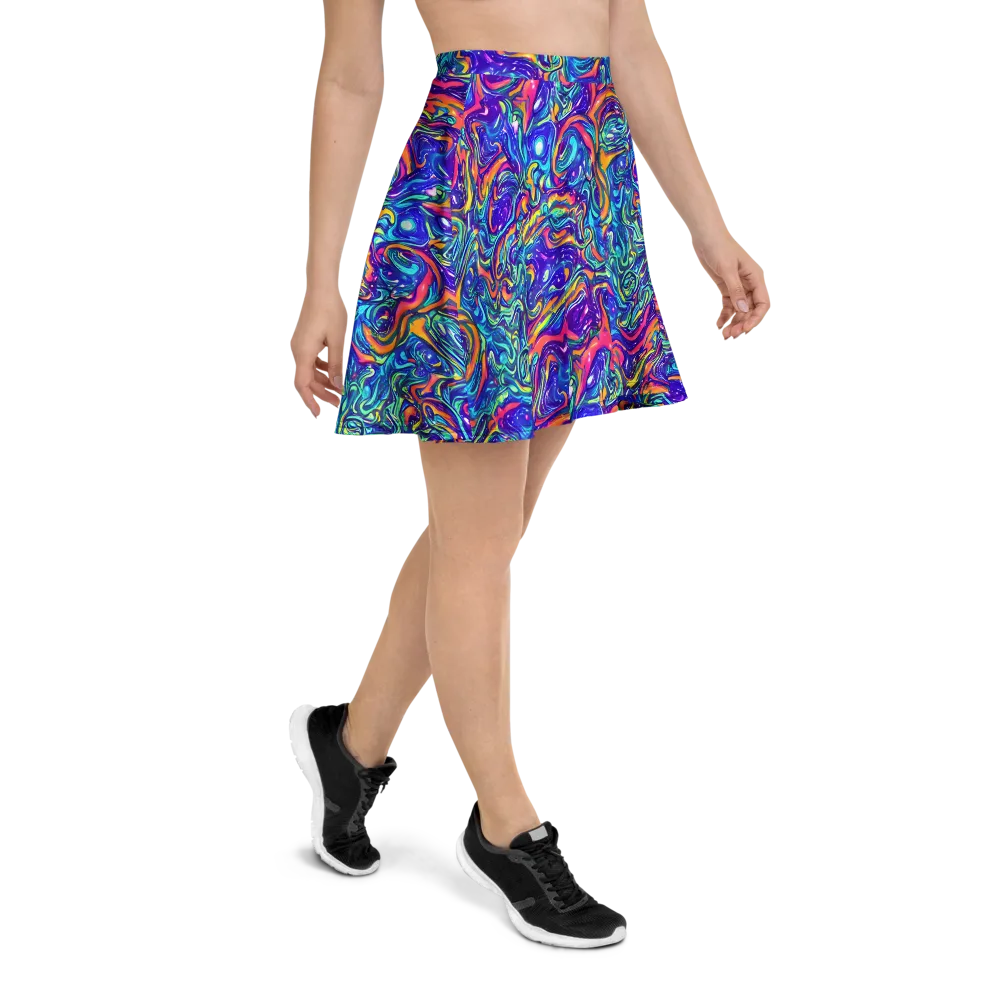 Plasma Paisley on Skater Skirt — Right