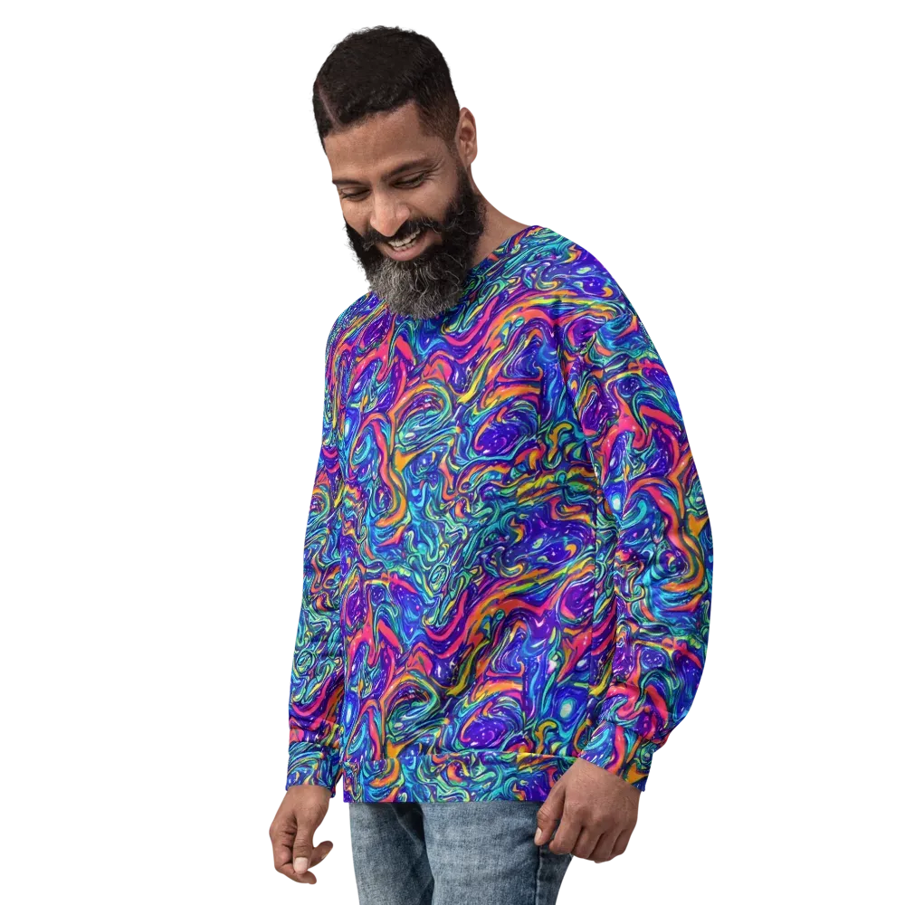 Plasma Paisley on Sweatshirt — Left Front