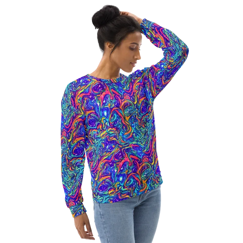 Plasma Paisley on Sweatshirt — Right Front