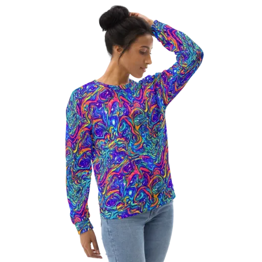 Plasma Paisley on a Sweatshirt