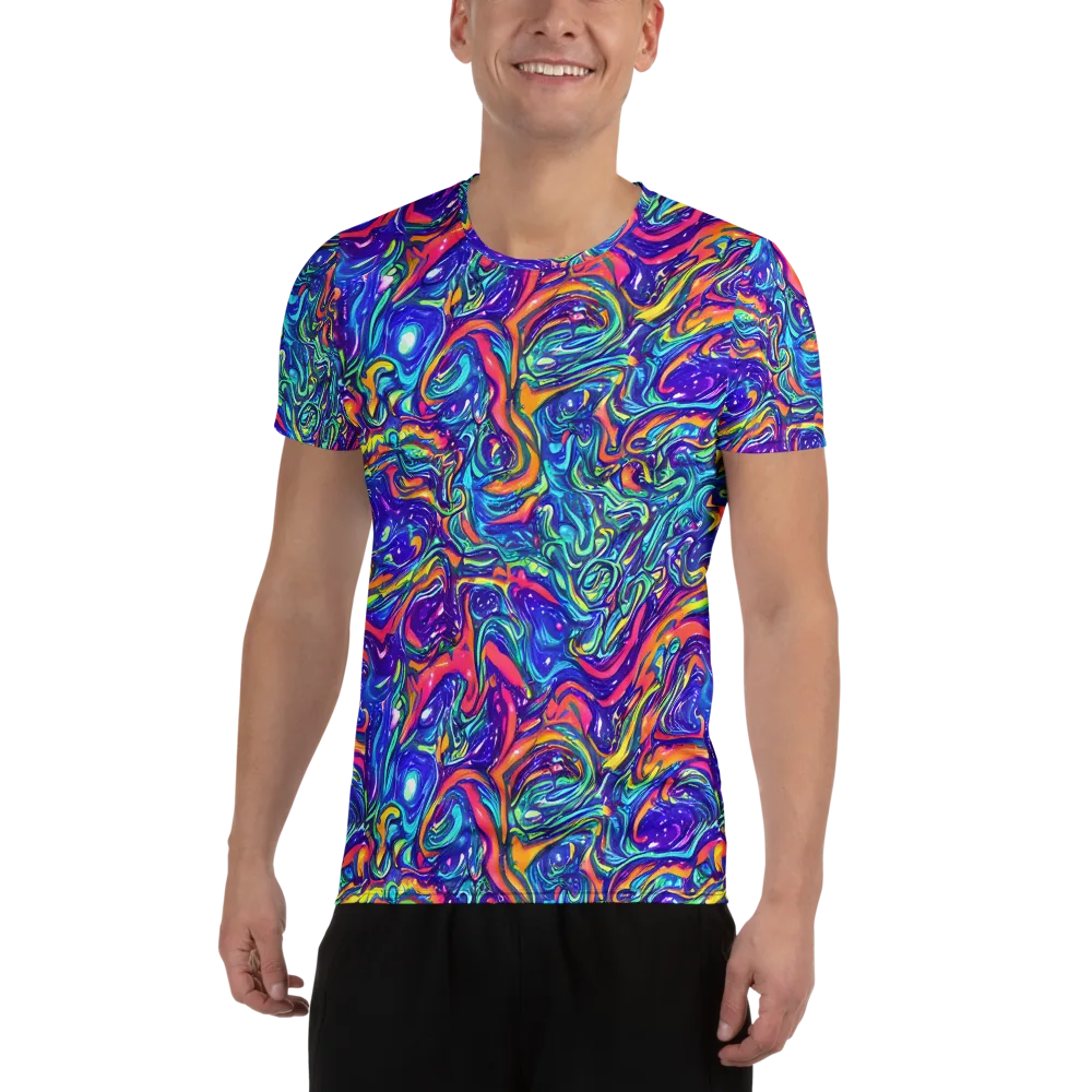 Plasma Paisley on Men's Athletic T-Shirt — Front