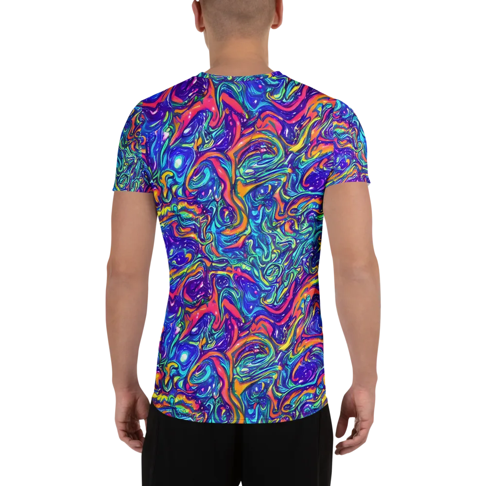 Plasma Paisley on Men's Athletic T-Shirt — Back
