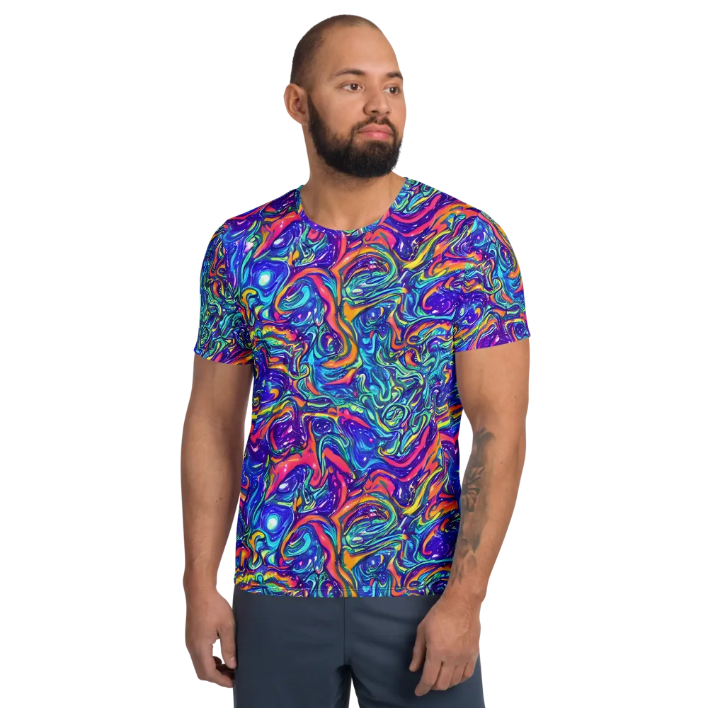 Plasma Paisley on Men's Athletic T-Shirt — Front