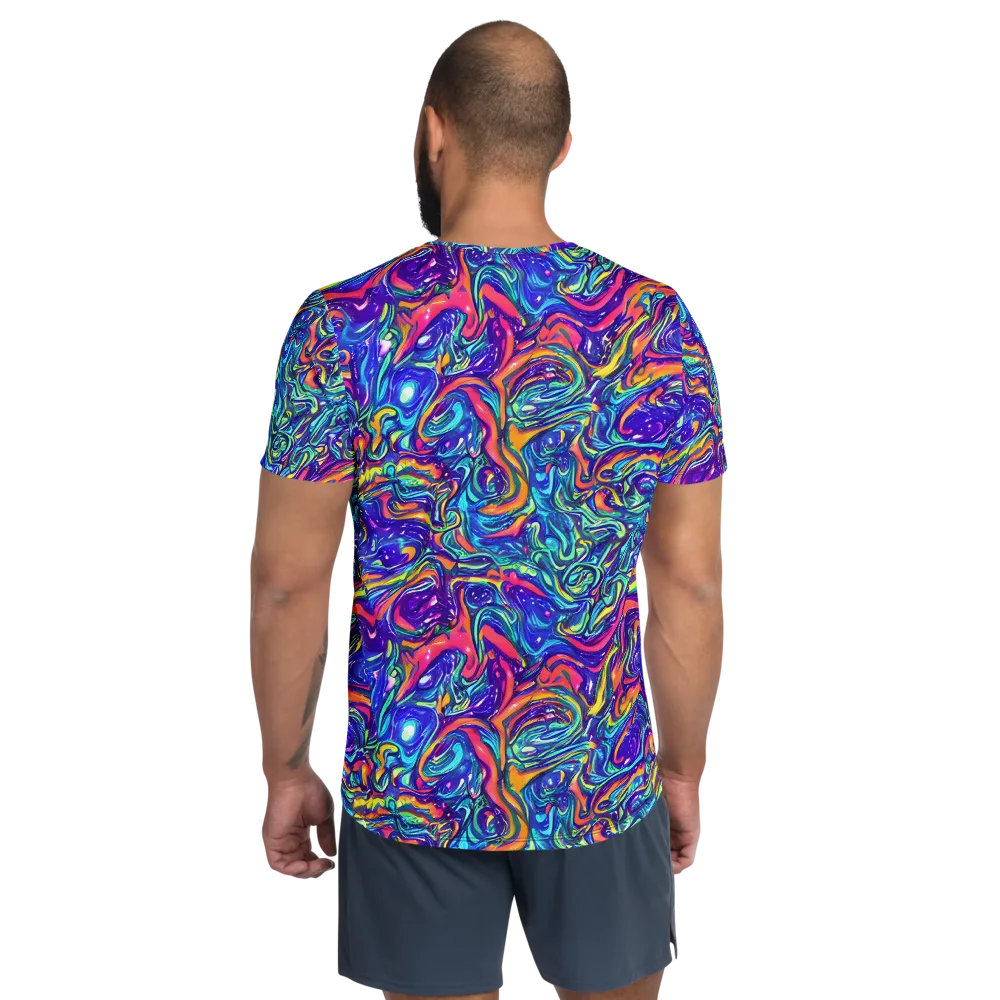 Plasma Paisley on Men's Athletic T-Shirt — Back