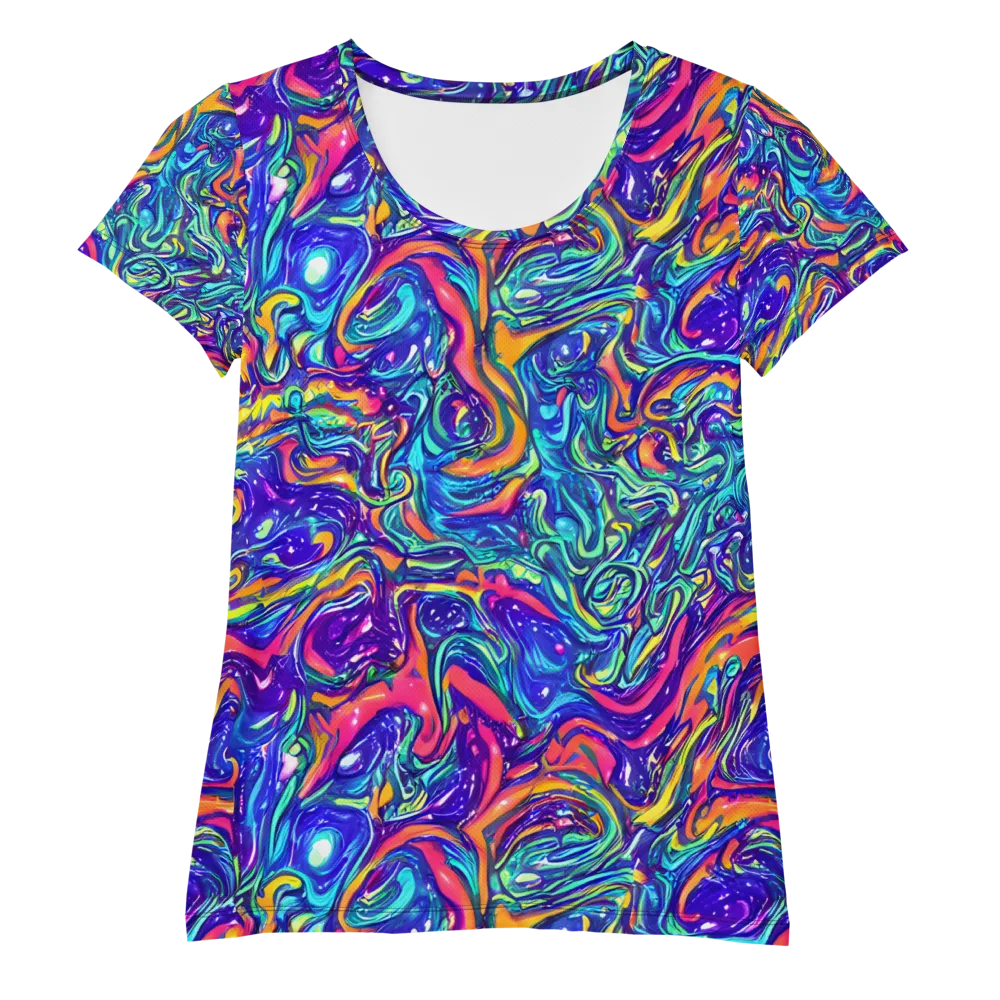 Plasma Paisley on Women's Athletic T-Shirt — Front