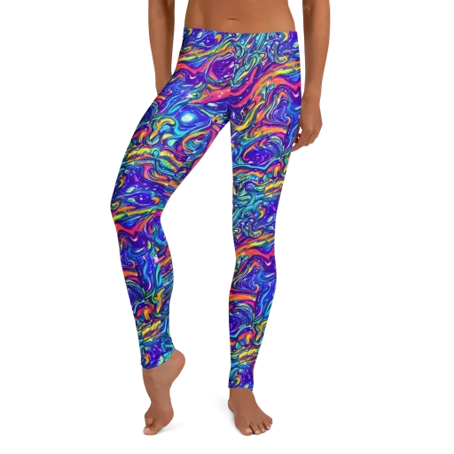 Plasma Paisley on a Leggings