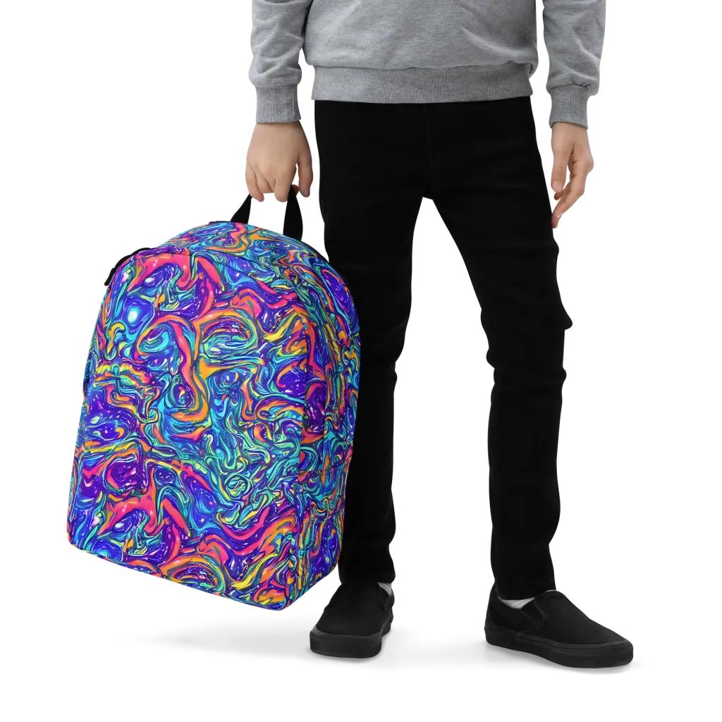 Plasma Paisley on Minimalist Backpack — Zoomed-in