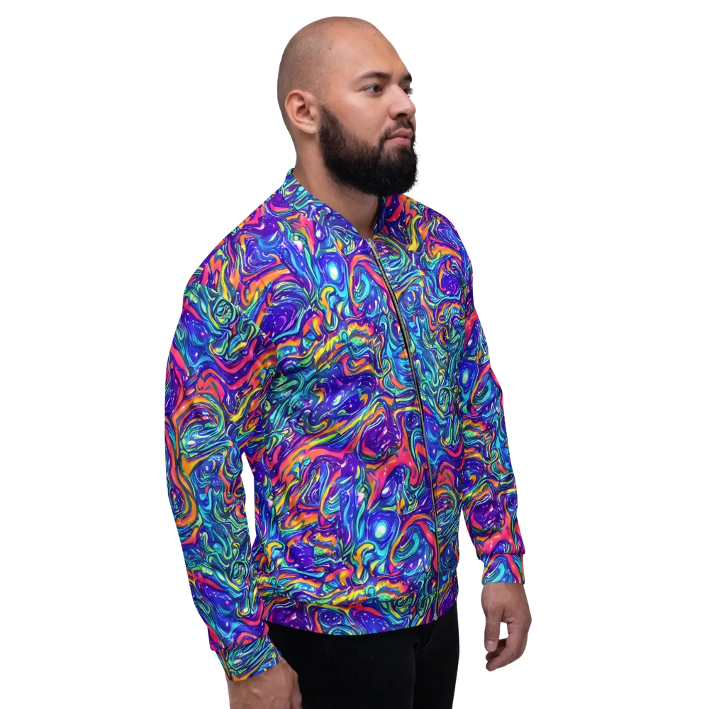 Plasma Paisley on Bomber Jacket — Right
