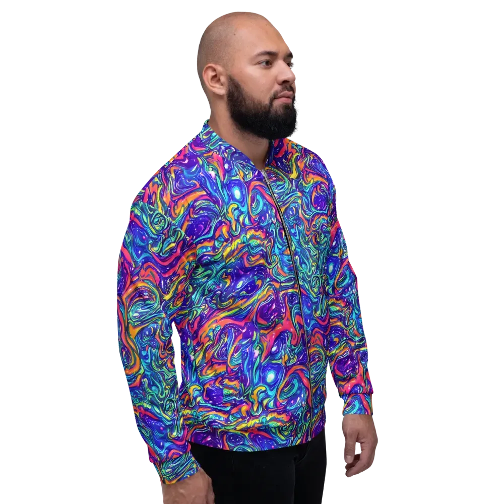 Plasma Paisley on Bomber Jacket — Right