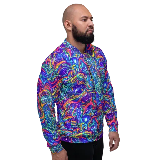 Plasma Paisley on a Bomber Jacket