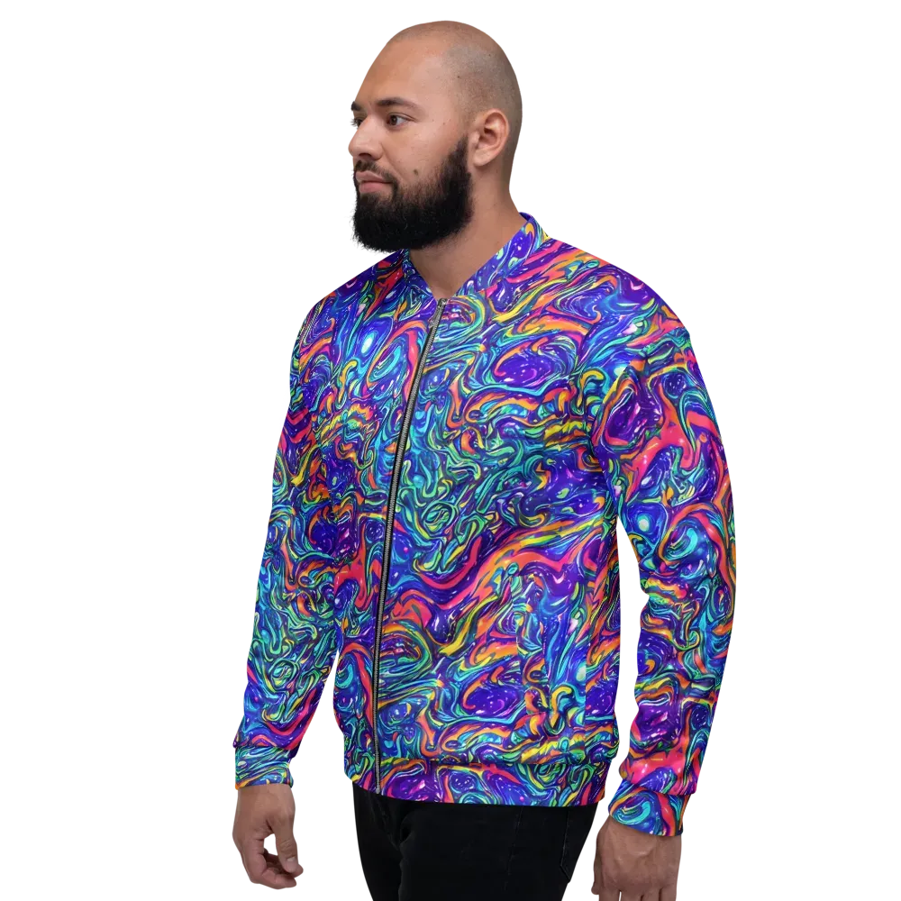 Plasma Paisley on Bomber Jacket — Left