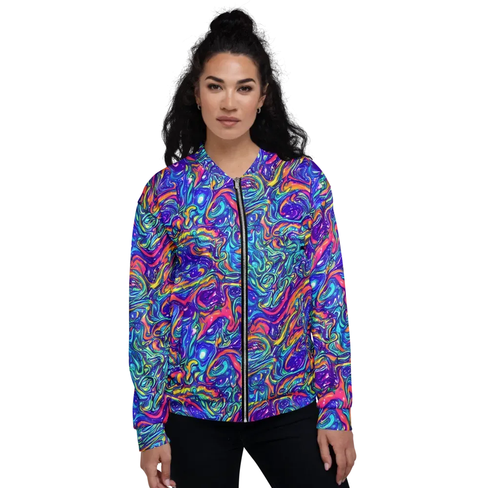 Plasma Paisley on Bomber Jacket — Front