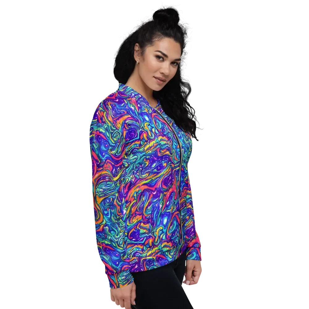 Plasma Paisley on Bomber Jacket — Right