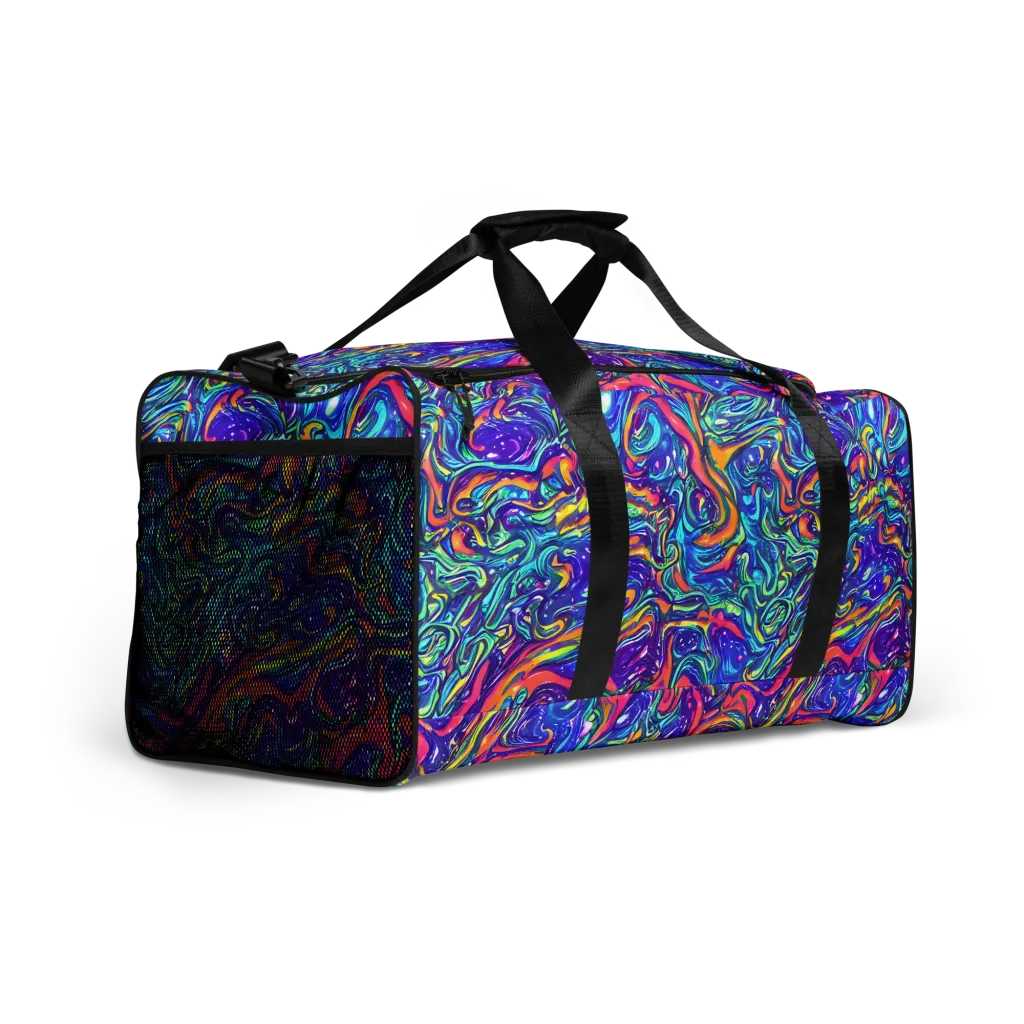 Plasma Paisley on Duffle Bag — Right Front
