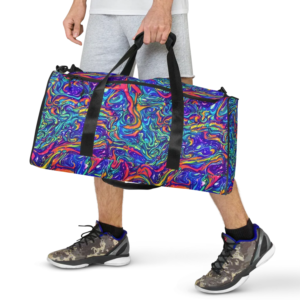 Plasma Paisley on Duffle Bag — Front