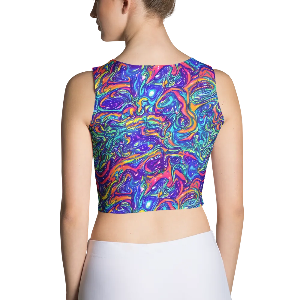 Plasma Paisley on Crop Top — Back