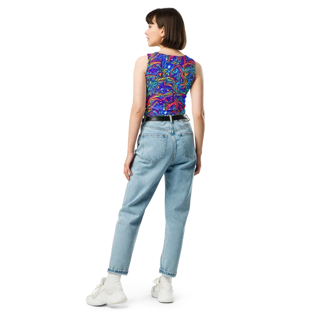 Plasma Paisley on Crop Top — Back