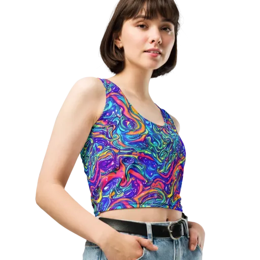Plasma Paisley on a Crop Top