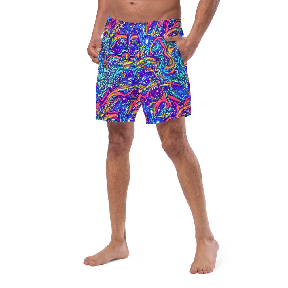 Plasma Paisley on Swim Trunks — Left Front
