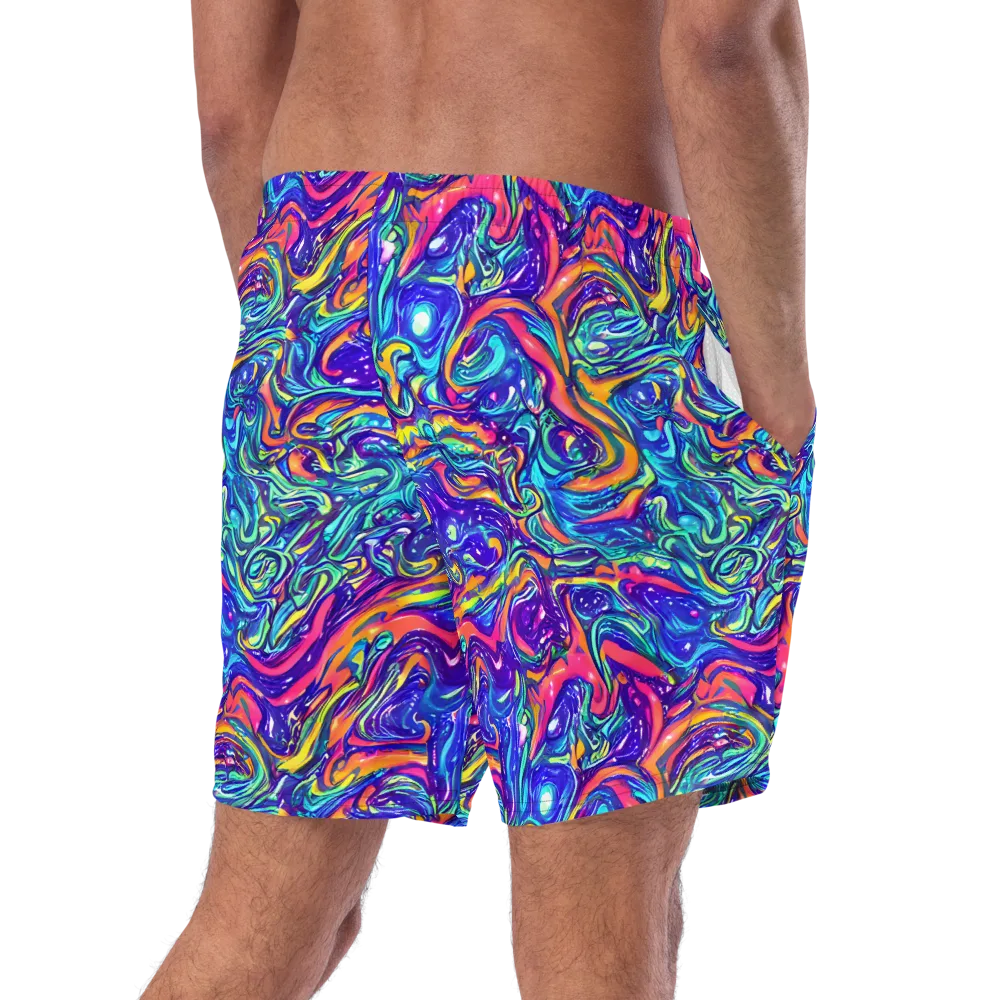 Plasma Paisley on Swim Trunks — Right Back