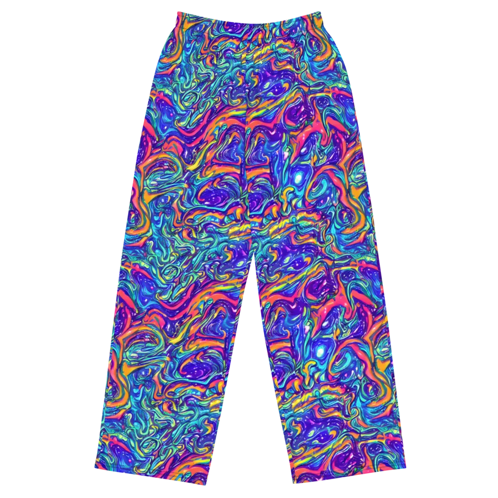 Plasma Paisley on Wide-Leg Pants — Front