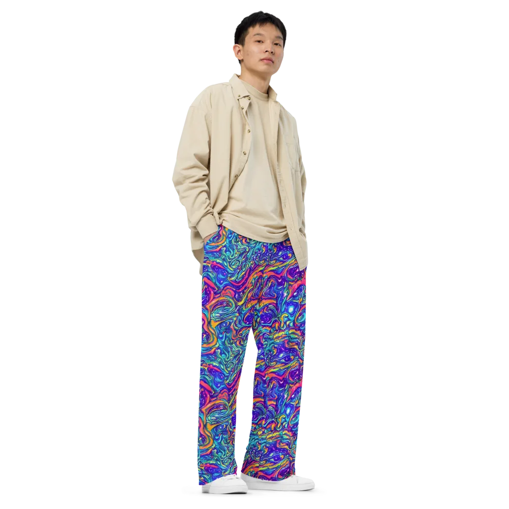 Plasma Paisley on Wide-Leg Pants — Right Front